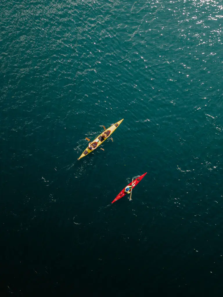 Kayak in high sea Norway